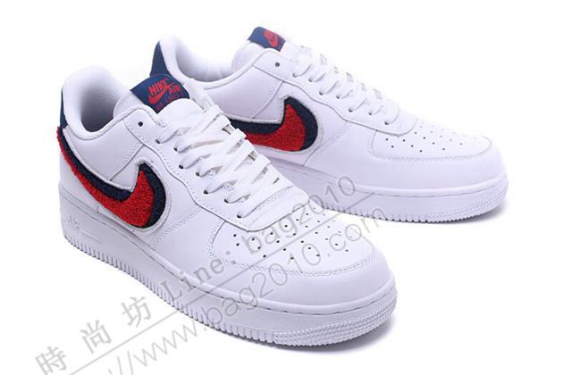 Nike男鞋 白黑紅 Nike Air Force 耐克休閒運動板鞋 男女同款  hdx13122